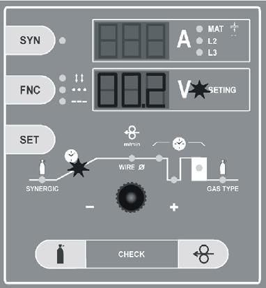 ADJUSTMENT OF THE APPROACH- ING WIRE SPEED SHIFT FUNC- TION SOFT-START Function SOFT-START, which provides exact start of welding process, enables to adjust approaching speed of wire before ignition