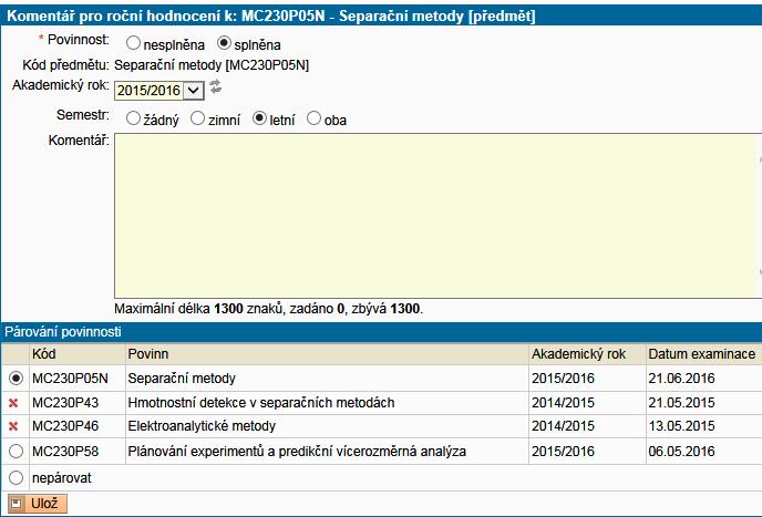 Po jejich přidání v rámci ISP a napárování s existujícím záznamem se automaticky doplní základní údaje, stejně jako je tomu v případě publikací.