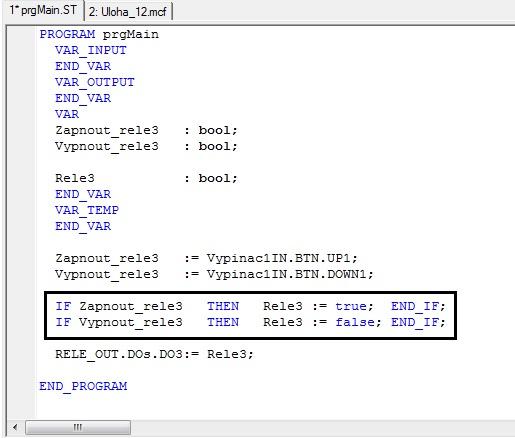 Tuto funkci nám pomůže splnit dvojice příkazů IF THEN. Tato dvojice příkazů funguje jako rozhodovací proces v těle programu.