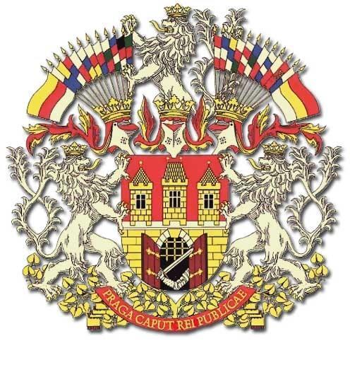 sen heraldika diademo kun nova korŝildeto de Slovakio, super la leono ŝvebis ruĝa ore borderita kvinpinta stelo.