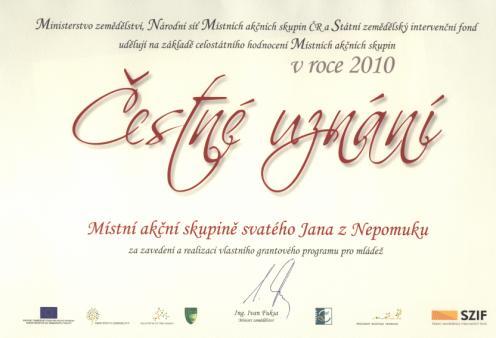 Startér a navazující aktivity Team Vesničánci získal za podpory MAS sv. Jana z Nepomuku grant u Nadace O2 V projektu je naplánováno mnoho aktivit s dětmi na rok 2011.