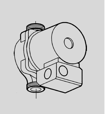 Cirkulační čerpadlo (230 V/50 Hz) Cirkulační čerpadlo kotle je zařazeno na straně vratné otopné vody.