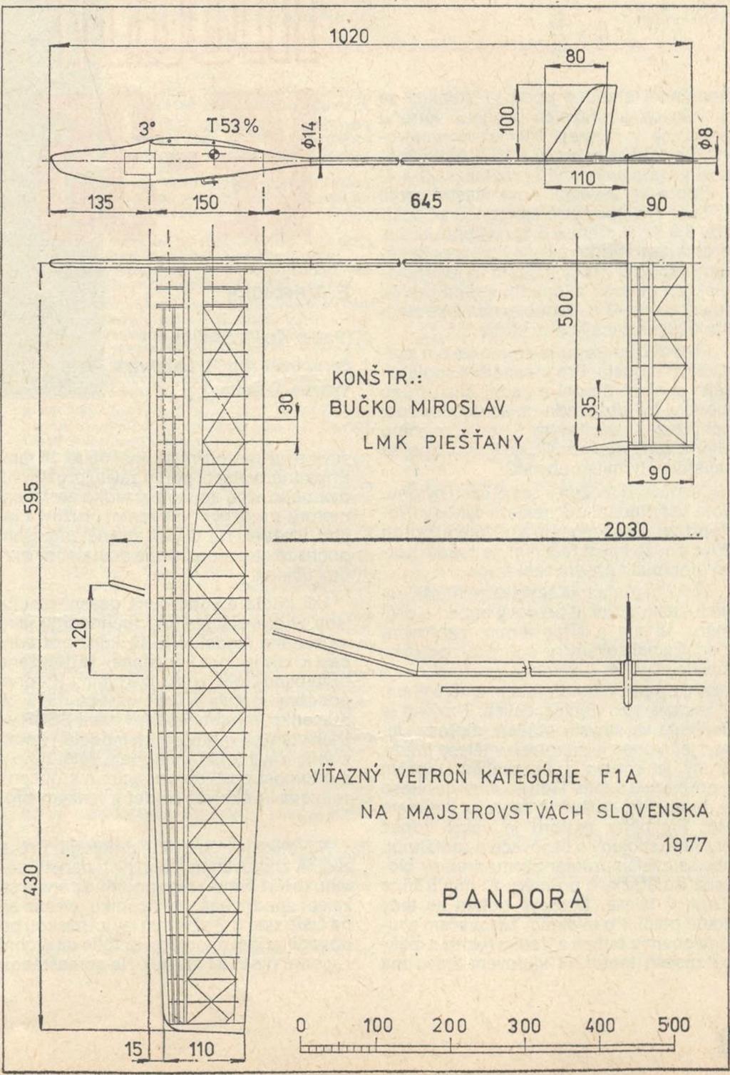 Zvislú ocasnú plochu potiahneme jemným Modelspanom a päfkråt lakujeme bezfarebným nitrolakom.