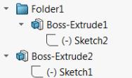 Díly a prvky 5. Chcete-li vymezovací rámeček upravit, klikněte ve stromu FeatureManager pravým tlačítkem na položku Vymezovací rámeček a vyberte příkaz Upravit prvek.