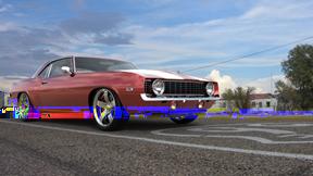 SOLIDWORKS Visualize Odebrání následného zpracování obrazu kamery z pozadí Použijete-li ve scéně viditelné pozadí ve formě obrázku pozadí nebo barvy pozadí, můžete nastavit možnosti následného