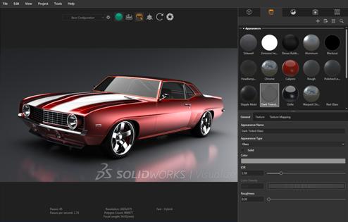 SOLIDWORKS Visualize Tmavé Světlé