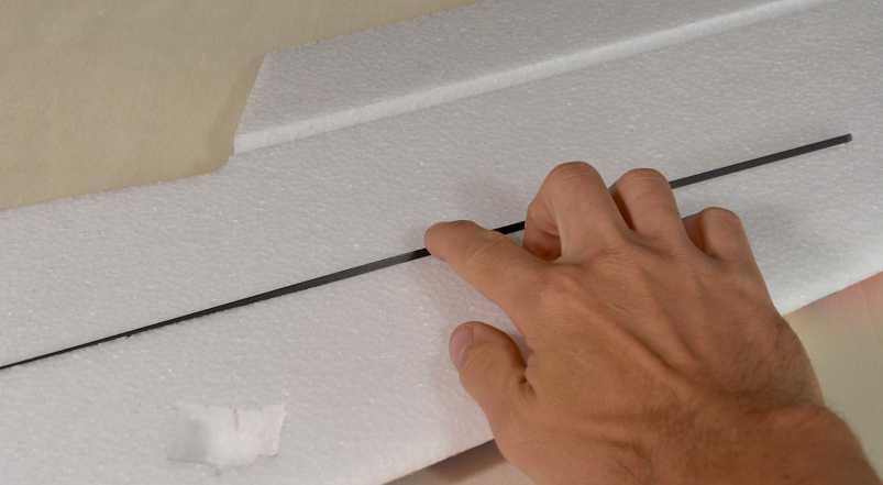 carbon surface with sandpaper.