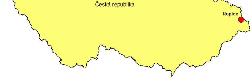 Ropice leží v širokém údolí řeky Ropičanky pramenící pod horou Ropicí. Obcí prochází nejdelší silnice I. třídy na území České republiky. Jedná se o silnici s označením I/11.