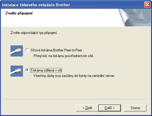 Pevná síť Windows 6 Uživatelé 11 TCP/IP tiskárny sdílené v síti 3 d Klikněte na položku Síťové rozhraní.