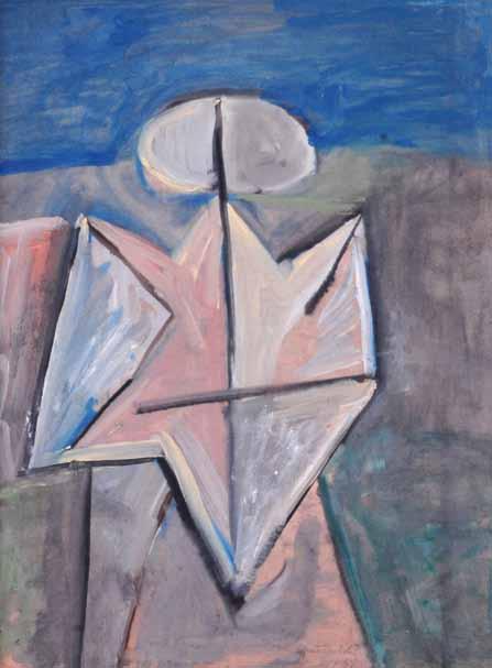 46 Jiří Načeradský (1939 2014) Objekt tempera, tuš, papír, 1963, 58,5 x 43 cm, sign.