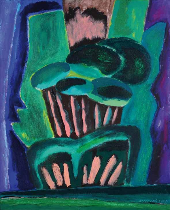 49 49 František Hodonský (1945) Z lužního lesa olej, plátno, 2006, 100 x 80 cm, sign.