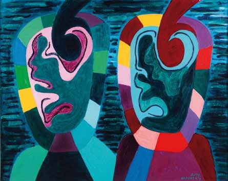 50 František Hodonský (1945) Vodohlavy 50 olej, plátno, 2013, 80 x 100 cm, sign.