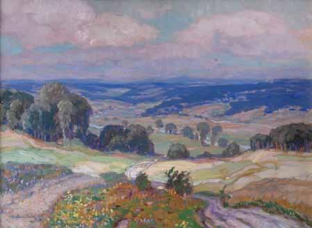 4 Ota Bubeníček (1871 1962) Břízy olej, karton, 25 x 35 cm, sign. LD O Bubeníček, rám, přiložen posudek od ak. mal.