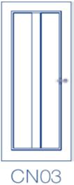 skryté panty Čistě bílá = podobná RAL 9010 Kompozitní obal Dveře s velkým rámem, zasklené tabulemi s čirým