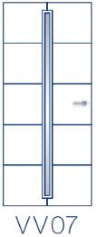 ViVa dsign 1 Prosklené dveře s čirým kaleným sklem kombinovatelné s designem linek Cenová skupina D Výška Šířka Cena Falc 197 60
