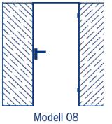 DX Rámová zárubeň - falcová MDF plný rám 74x44 mm, 4-straně lakovaný lakem-epc-folie, Barva čistě bílá, standradní pro falcové dveřní křídlo