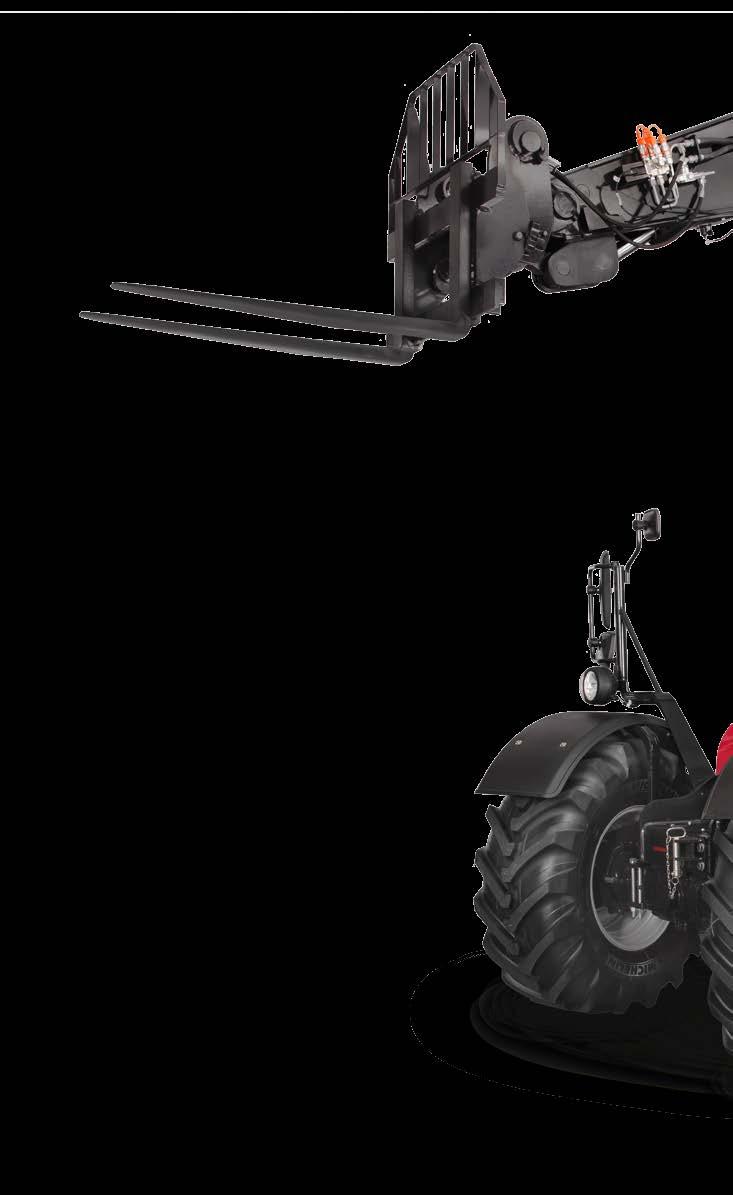 VYSOKÉ BEZPEČNOSTNÍ POŽADAVKY Modely manipulátorů Farmlift jsou charakterizovány heavy-duty rámy pro zvýšení bezpečnosti. Výložník je navržen pro maximální tuhost a stabilitu.