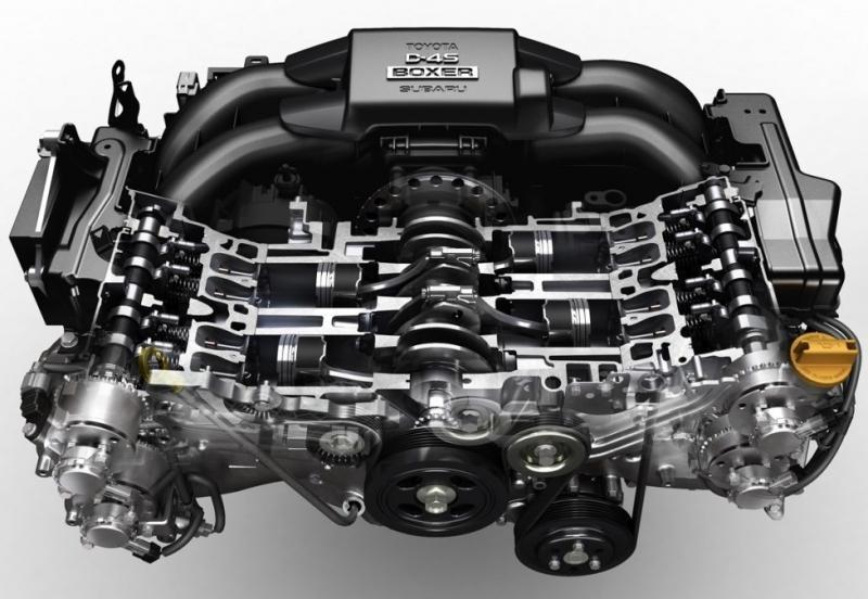 KONSTRUKCE KLIKOVÝCH HŘÍDELÍ AUTOMOBILOVÝCH MOTORŮ 1.5 MOTORY BOXER Motory mají rozevření válců 180 a jsou uloženy horizontálně, proto jsou motory nízké a mají nízko těžiště.