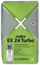 EX 24 Turbo CEMENTOVÝ RYCHLESCHNOUCÍ POTĚR SPECIÁLNÍ POTĚRY A STĚRKY C30 DIN EN 13 813 F6 UZIN SC 914 Turbo Připravená suchá maltová směs ke zhotovení rychle zrajících cementových potěrů bez