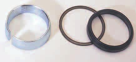 kompletní spojky. Podle rozměrů jsou svěrné kroužky dodávány z mosazi nebo z pozinkované oceli. 3-dílný DN trubky-ø [mm] Výrobek č.