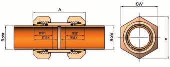 Mosazné svěrné spojky Návod pro montáž Šroubové spojení pro měděné trubky 15 54 mm (Typ MAS) Ø Ø Ø 15 54 mm (Typ MO) Pro série 310 Pro měděné trubky: DIN EN 1057 Rozměry: Spojovací závit ISO 7/1 1/2"