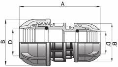 Plastové svěrné spojky Spojení redukováné DN trubky-ø [mm] Výrobek č.