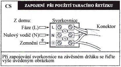 3 Vyvrtejte dva montážní otvory do stropu a bezpečně upevněte závěsný držák ke stropu pomocí dodaných