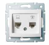 nezávislá (2xRJ45Cat 5e Jack) / Dvojitá dátová zásuvka, nezávislá (2xRJ45Cat 5e Jack) 24755 5905339247551 01-14-002 Bílý/Biely 24814 5905339248145 01-14-003 Krémový /Krémový 24991 5905339249913