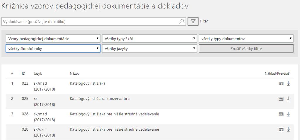 3. Vzory pedagogickej dokumentácie a dokladov Knižnica vzorov obsahuje prílohy v PDF forme, ktoré súvisia s pedagogickou činnosťou.