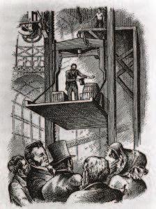 ÚVOD Podle dochovaných pramenů byl první výtah poháněný parním strojem sestrojen v roce 1830, o jeho konstrukci se zasloužili pánové Frost a Strutt.