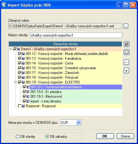 3 Import a export formátu NDS Do CENKROS plus bola pre komunikáciu medzi projektantom, investorom a dodávateľmi zapracovaná možnosť pracovať so špeciálnym formátom NDS, ktorý využíva Národná