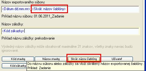 Ten bol v niektorých prípadoch dlhý a keď sa zostava vyexportovala, názov bol neprehľadný.