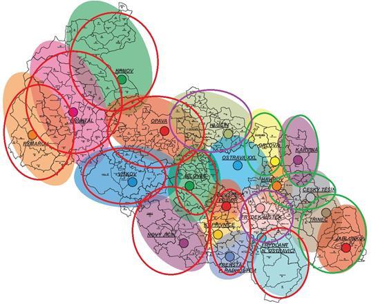Aktuální stav soutěží v oblasti linkové dopravy Českotěšínsko, Karvinsko, Orlovsko, Třinecko/Jablunkovsko - VYSOUTĚŽENO Frýdecko-Místecko,