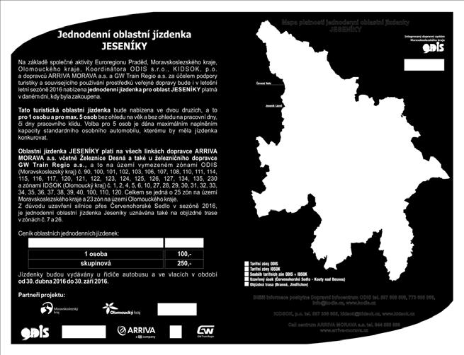 Šternberk Šumperk. V rámci této integrace začlenil do systému IDSOK i zbývající železniční tratě 274, 280, 300 a 330.