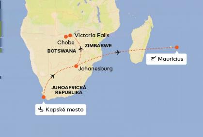 3x Naj Afriky a relax na Mauríciu Spojením juhu Afriky s Mauríciom sme vyšli v ústrety množstvu klientov, ktorí si želali po nádhernej zážitkovej ceste ešte aj krásnu pláž.