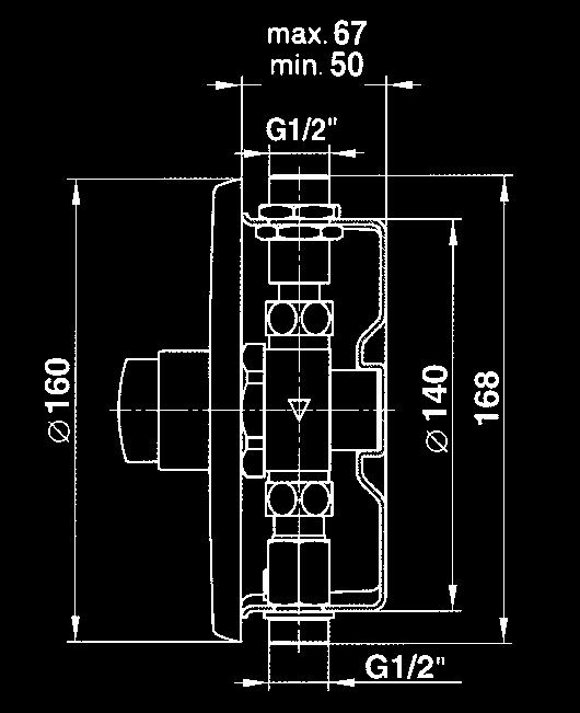 Tlačné ventily pisoárové PRESTO 12 A Tlačný samouzavírací ventil