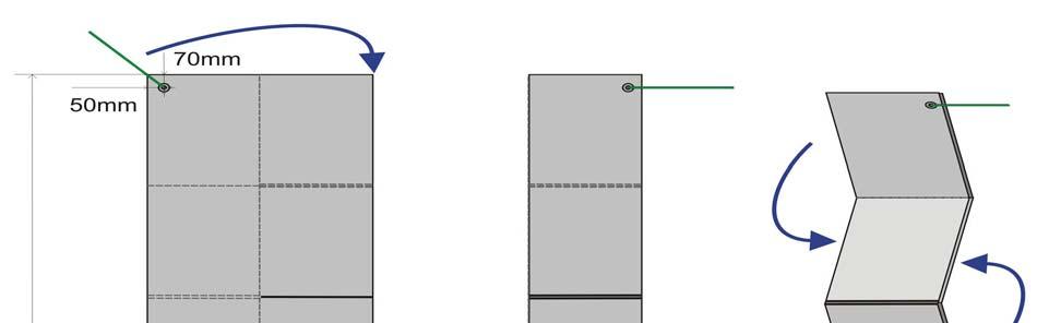 A - základní materiál, pěnová hmota B - plastové oko C - lamely (sváry) pro snadné skládání Tloušťka karimatky: 4 ±0,5