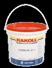 Lepidla RAKOLL RAKOLL EXPRESS D3 Univerzální jednosložkové disperzní lepidlo Lepidlo je vhodné pro korpusové i montážní lepení, pro plošné lepení, a to při pokojové teplotě, za tepla i