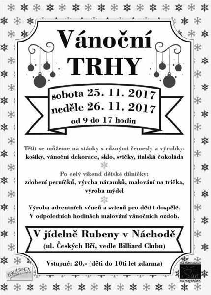 16 POZVÁNKY NÁCHODSKÝ ZPRAVODAJ POZVÁNKA 11. 11. 2017 Den válečných veteránů Znovu se připojujeme k demokraciím, které uctívají padlé všech válek. V Náchodě proběhne Den válečných veteránů.