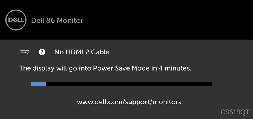 Po stisknutí některého tlačítka vyjma vypínače se v závislosti na vybraném vstupu zobrazí následující varovné zprávy: Pokud je vybrán vstup HDMI