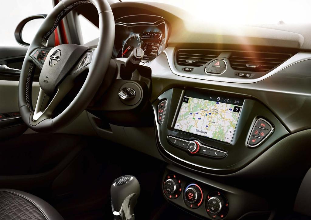 INFOZÁBAVNÍ SYSTÉM INTELLILINK CHYTRÝ TELEFON, CHYTRÉ AUTO SKVĚLÁ KOMBINACE. Corsa je jedním z vozů v popředí kategorie v oblasti konektivity.