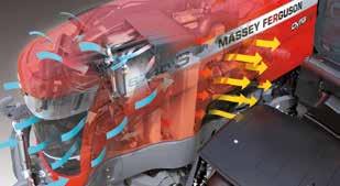11 MF 8700 S nový dotyk velkého výkonu a efektivity OD MASSEY FERGUSON Automatický systém nízkých otáček volnoběhu snižuje volnoběžné otáčky motoru pro úsporu paliva a snížení hladiny hluku v kabině