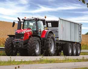 Robustní přední a zadní závěsy Se zvedací kapacitou zadního závěsu 12 000 kg se traktorům řady MF 8700 S vyrovná jen málo traktorů ve schopnosti nést nářadí o velké hmotnosti.