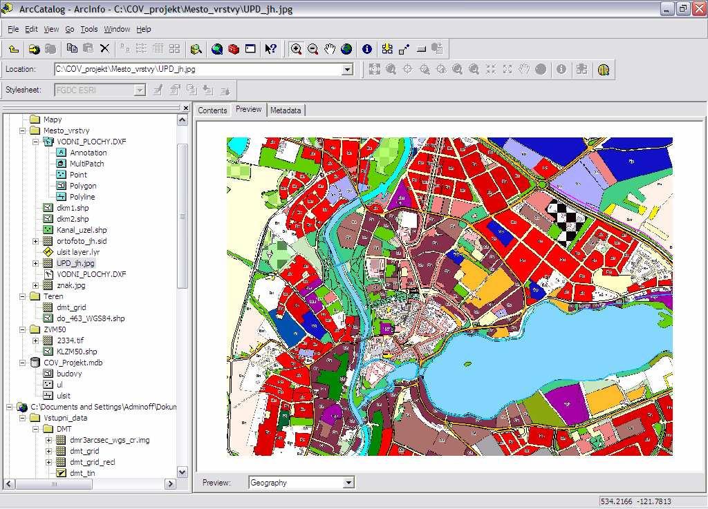Hydroinformatika I Modul 4 4 Píprava dat Jedním z kritérií pro umístní OV je i požadavek na její umístní mimo rozliv pi prtoku Q 100.