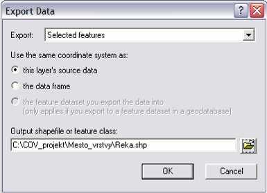 Hydroinformatika I Modul 4 Obr. 4.20 Dialog exportu dat.