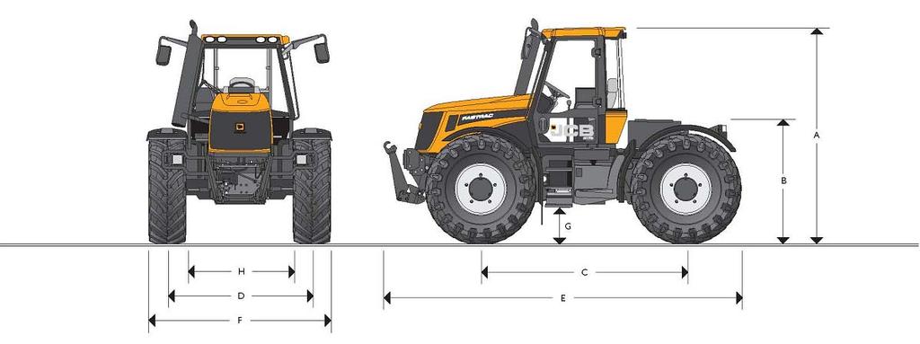 R30 2.880 mm 1.510 mm E Délka po přední zvedací závěs F Celková šířka 2.