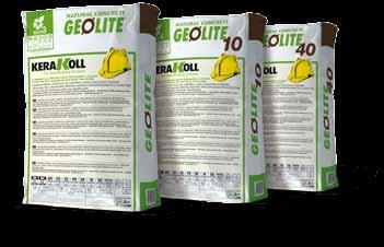 GeoLite 40 je tixotropní geomalta pro pasivaci, obnovu, vyhlazování a ochranu železobetonových struktur, jako například trámů, sloupů, desek, dělících přepážek, ramp,  GeoLite je tixotropní geomalta