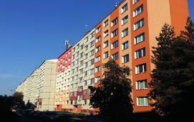 NP bytového domu po revitalizaci v Olomouci, ulice Praskova.