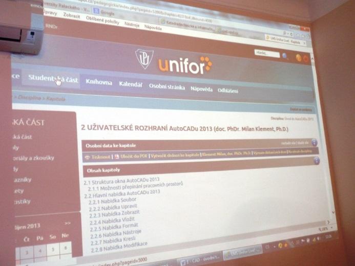 jeho pilotní ověření ve výuce Klíčová aktivita byla primárně zaměřena na vytvoření obsahu tematického celku "Aplikace matematiky a chemie s využitím technického počítačového kreslení" a jeho úpravy