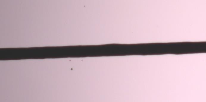 Charakterizace tištěných elektronických struktur Šířka čáry (µm) 600,0 500,0 400,0 300,0 200,0 100,0 0,0 0 5 10 15 20 25 30 Počet vrstev 1 2 3 4 5 Počet kapek Obr.